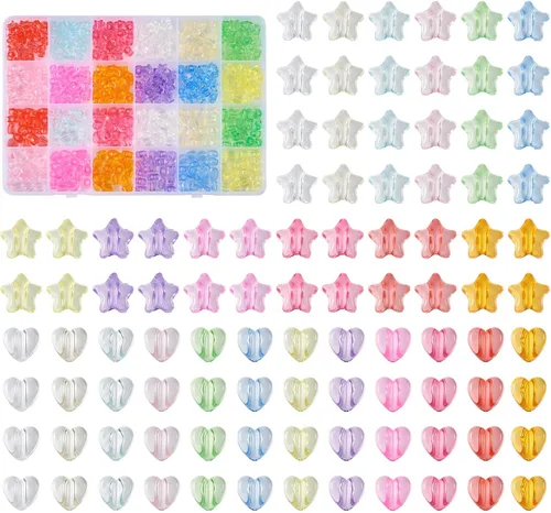 Vista 36 de FASHEWELRY 200 cuentas de oso de acrílico transparente, color mixto, cuentas espaciadoras de oso de gomitas, mini osos lindos granos sueltos a