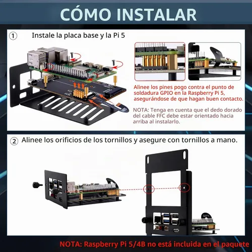 Vista 8 de GeeekPi Soporte de rack de 2U de 19 pulgadas para Raspberry Pi 5, con 10 adaptadores PCIe a M.2 NVMe SSD, compatible con rack de servidores de 19