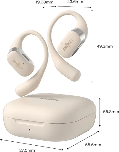 Vista 2 de SHOKZ OpenFit - Auriculares True Wireless Bluetooth de Oreja Abierta con Micrófono, Auriculares con Ganchos para los Oídos, Resistente al Sudor