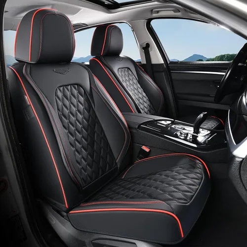 Vista 14 de Coverado Fundas de asiento delantero, fundas de asiento delantero de automóvil, fundas de asiento de piel de napa para automóviles, fundas