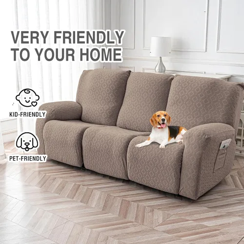 Vista 224 de Gennia Funda Impermeable para Silla Reclinable, Fundas Elásticas para Sofá Reclinable con Bolsillos, Fundas Lavables para Silla Reclinable Lazy Boy