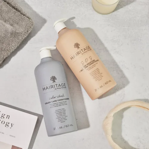 Vista 3 de Hairitage S.O.S. - Acondicionador profundo de humedad profunda y restauración con aceite de cártamo para cabello seco y grueso, hidratante