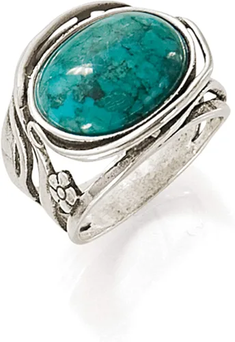 Vista 4 de Ross-Simons Anillo turquesa en plata de ley
