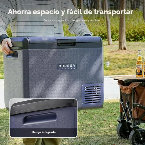 Vista 9 de BODEGACOOLER Refrigerador de coche de 12V, 63 cuartos (60L) IPX4 refrigerador eléctrico impermeable, refrigerador de coche con control por