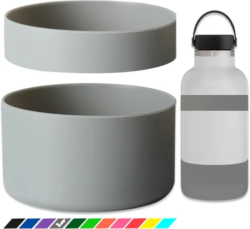 Vista 13 de Greant Funda protectora doble para botella de agua compatible con Hydro Flask, funda flexible de silicona compatible con funda Hydroflask, funda
