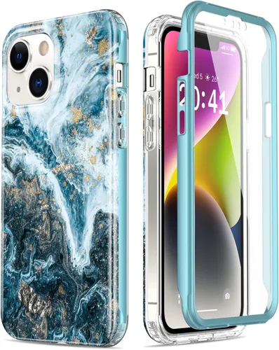 Vista 48 de Esdot Funda para iPhone 14 con Protector de Pantalla Integrado, Funda Resistente de Grado Militar con Diseños de Moda para Mujeres y Niñas, Funda