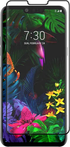 Vista 5 de Magglass Protector de pantalla de vidrio templado para LG G8 ThinQ (resistente a los arañazos) Ultra Clear (compatible con fundas)