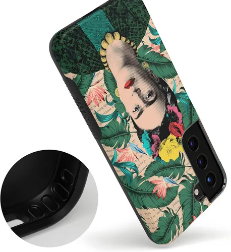 Vista 4 de Casely Funda para Galaxy S22 Plus Encuentra tu musa Retrato de Frida Kahlo Diseño protector audaz