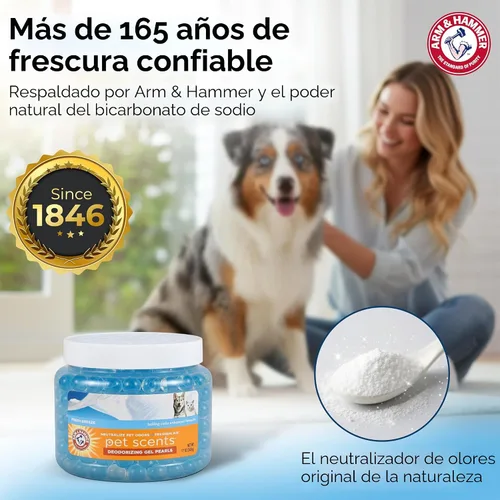 Vista 8 de Arm & Hammer Perlas de gel desodorizantes para mascotas Air Care para mascotas, eliminador de olores de mascotas para habitaciones, armarios