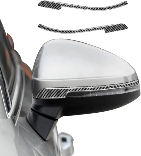 Vista 30 de Blazeray Accesorios interiores de fibra de carbono, cubierta decorativa, ajuste adhesivo para Audi A4 B9 2017-2019 (cubierta de perilla central)