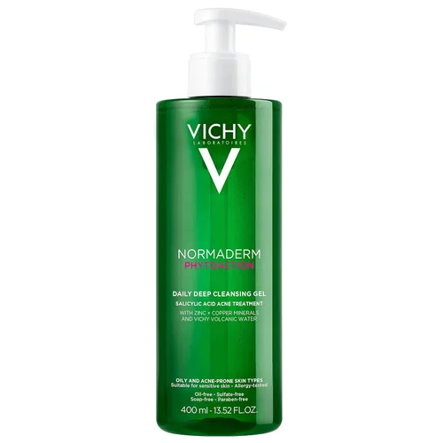 Vista 13 de VICHY Normaderm Daily Acné Face Wash, limpiador facial de ácido salicílico para piel grasa y propensa al acné, limpiador de acné que limpia