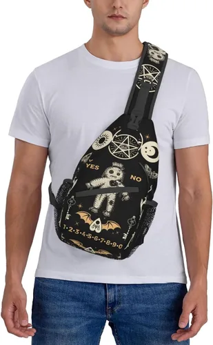 Vista 6 de BCQJNB Mochila tipo bandolera bandolera para viajes, senderismo, regalos, gótico