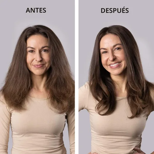 Vista 4 de L'ANGE HAIR - Cepillo secadora de aire caliente Le Volume 2 en 1 de titanio para todo tipo de cabello, de 60 mm con barril ovalado, para obtener
