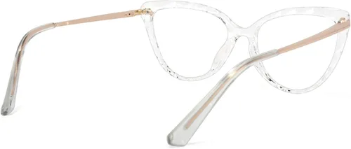 Vista 5 de Zeelool Lucas ZOT652438 - Marco de gafas de ojo de gato de gran tamaño con lentes transparentes sin receta