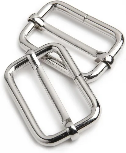 Vista 16 de CooBigo Paquete de 25 hebillas deslizantes ajustables de metal de 1 pulgada, ajustador rectangular Tri-Glide, deslizador de correa de tirantes
