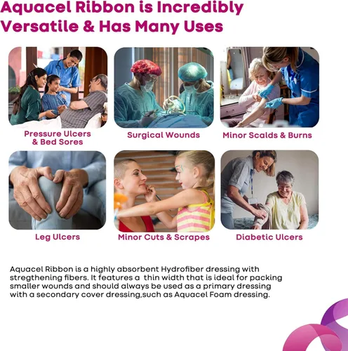 Vista 4 de Convatec 403770 - Apósito para heridas Aquacel Hydrofiber .75" x 17.75", 5/bx
