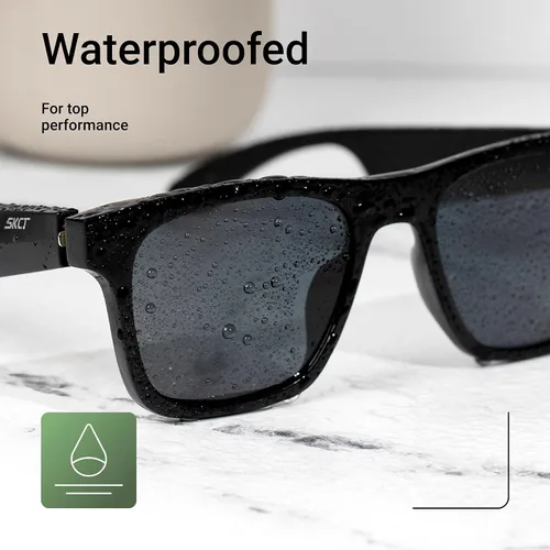 Vista 10 de Gafas inteligentes SKCT, lentes de sol de audio Bluetooth, llamadas manos libres, audio al aire libre, encendido y apagado automático, lentes