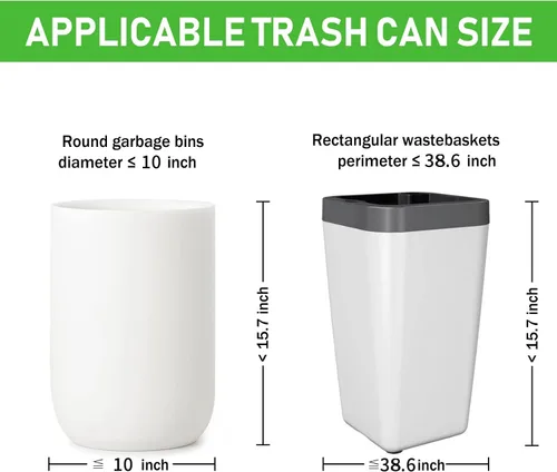 Vista 2 de Bolsas de compost, 5 galones, 20 litros, extragruesas, 0.78 mils, bolsas de desechos de alimentos con BPI ASTM D6400 de EE. UU. y Europa OK Compost