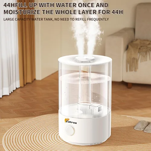 Vista 3 de Zatura Dual Spray Humidificador de gran capacidad 5l Humidificador de niebla de escritorio para el hogar Humidificador de hidratación Aire Máquina