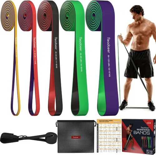 Vista 11 de Pull Up Assitance Bands, 5-Level Resistance Bands for Working Out, Pull Up Bands Set for Men & Women, Exercise Bands for Full-Body Training(5-125LBS)