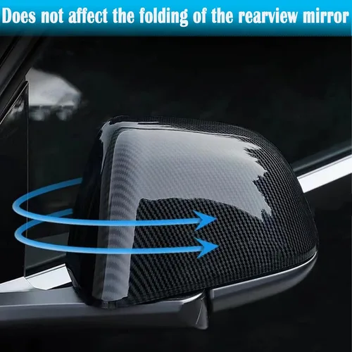 Vista 7 de YHCDSEA Cubierta protectora de espejo retrovisor para Tesla Model 3, accesorios exteriores para Tesla Model 3 2017-2026 (negro brillante)
