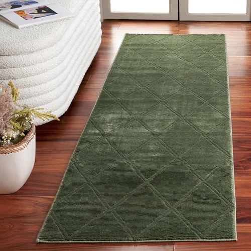 Vista 11 de SAFAVIEH - Alfombra de colección Revive, 9' x 12', beige, diseño enrejado, no se desprende y de fácil cuidado, ideal para áreas de alto tráfico