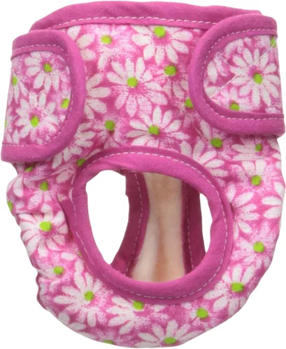 Vista 32 de Pañal lavable para perros - Se adapta a perros XS - Flores rosas Rosado floreado