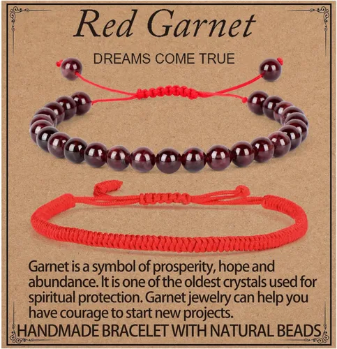 Vista 79 de LPBeads Pulsera de piedra natural hecha a mano de tamaño ajustable