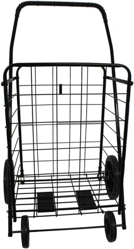 Vista 3 de Carrito de compras plegable Jumbo Tamaño: Jumbo Color: Negro