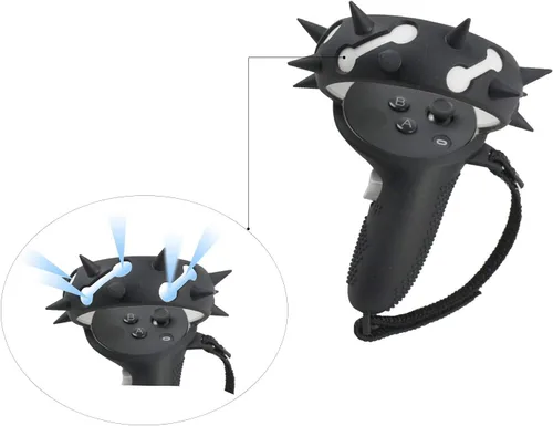 Vista 5 de Cubierta de agarre para controlador táctil soporte de pared compatible con Oculus Quest 2