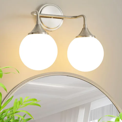 Vista 16 de Accesorios de Iluminación para Baño Negros, Iluminación Moderna de Tocador Sobre Espejo, Aplique de Pared Negro Mate Moderno de Mediados de Siglo
