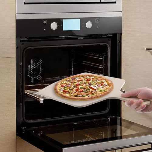 Vista 7 de UPTRUST Pela de pizza de madera natural de alta calidad, rectangular, 12 x 17 pulgadas, espátula grande para pizza, tabla de cortar para hornear