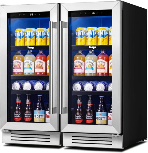 Vista 11 de Yeego Refrigerador de bebidas de 24 pulgadas - Refrigerador de bebidas de Plateado