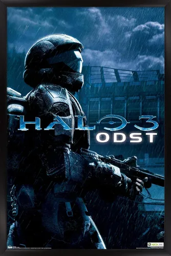 Vista 9 de Trends International aureola: ODST - Póster de pared de arte clave, 14.725 "x 22.375", versión enmarcada de madera de granero
