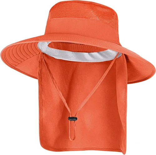 Vista 10 de ZOORON Sombreros de sol para hombres y mujeres con solapa para el cuello Caqui