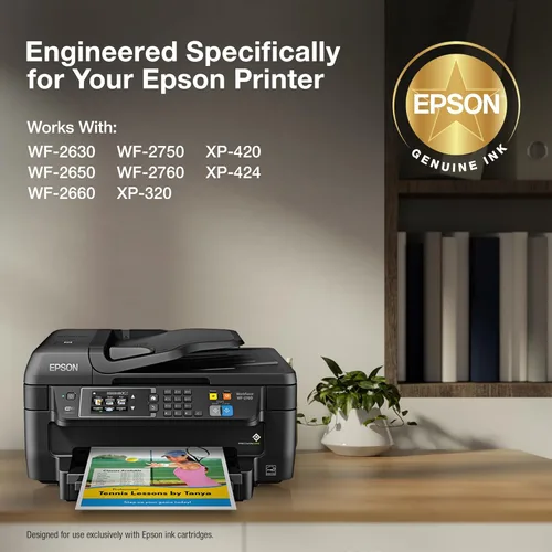 Vista 3 de Epson 220 DURABrite Ultra Ink Cartucho de Tinta de Alta Capacidad Negro (T220XL120-S) Funciona con WorkForce WF-2630, WF-2650, WF-2660, WF-2750