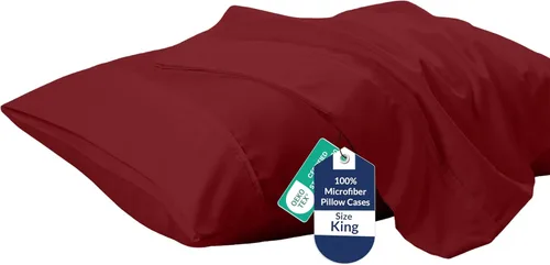 Vista 46 de Royale Linens Juego de 2 fundas de almohada Queen – Fundas de almohada de cama – 20 x 30 pulgadas – Fundas de almohada negras – 1800 microfibra