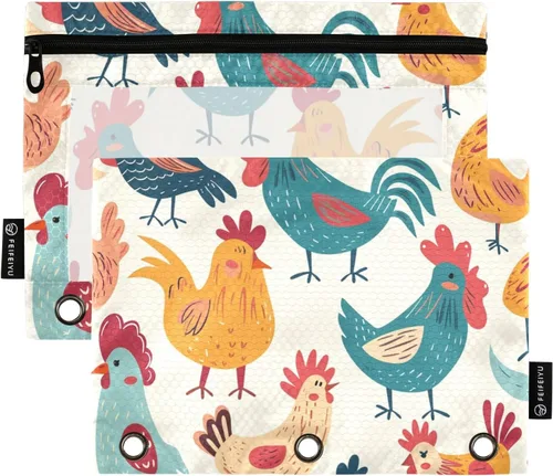 Vista 11 de Estuche para lápices de queso para carpeta de 3 anillas, estuche para lápices, bolsa de cosméticos con ventana transparente con cremallera