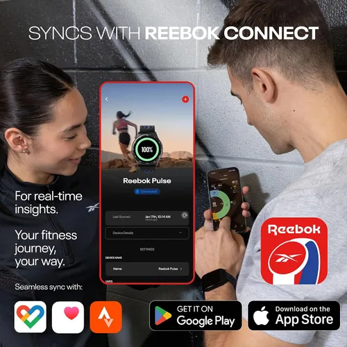 Vista 7 de Reebok Pulse - Reloj inteligente con GPS, rastreador de fitness con monitor de ritmo cardíaco, 10 días de duración de batería, resistente al agua
