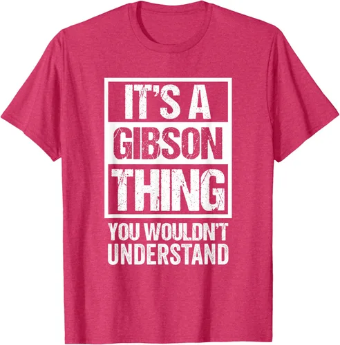 Vista 24 de It's A Gibson Thing You would Not Understand - Camiseta con nombre familiar, Negro, S