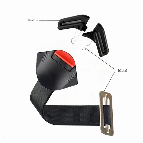 Vista 3 de Cochecito universal para asiento de bebé, 5 puntos, correa ajustable de 5 puntos, arnés de seguridad, clip de hebilla de bloqueo, clip de arnés