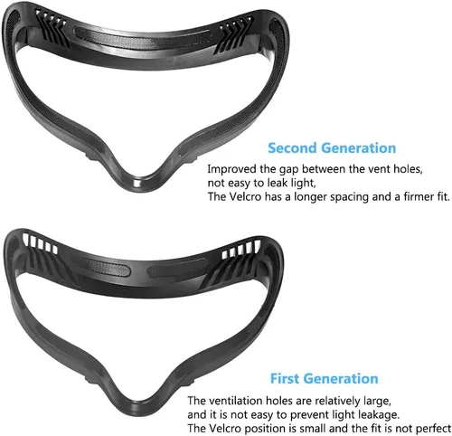 Vista 5 de HIJIAO Última actualización Accesorios para Oculue Quest 2 incluyendo VR interfaz facial soporte y PU cuero espuma cara Pad reemplazo y cubierta
