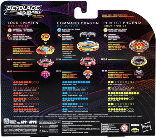 Vista 3 de BEYBLADE Colección Burst Pro Series Mythic Beast, color rojo