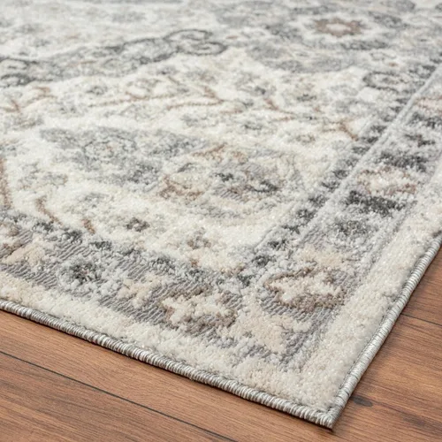 Vista 7 de LUXE WEAVERS Euston Collection 8062 - Alfombra moderna y oriental plateada de 8 x 10 pies