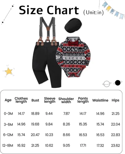Vista 5 de WESIDOM Baby Boy Clothes Suit 0-18M Infant Tuxedo 4-Piece Baby Boy Formal Outfits Set Dress Shirt + Vest + Pants + Bowtie