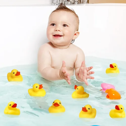 Vista 7 de Vinsot - Mini patos de goma a granel, juguetes de baño chirriantes