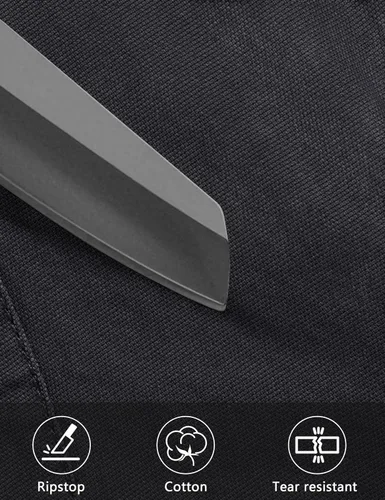 Vista 5 de CRYSULLY Pantalones cargo tácticos para hombre, pantalones de trabajo Ripstop con 9 bolsillos (sin cinturón)
