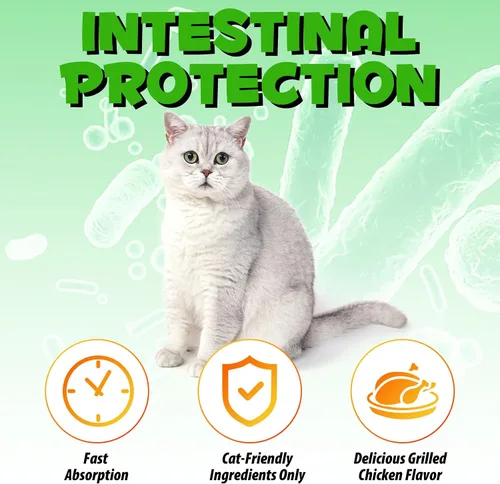 Vista 7 de Gotas para aliviar el estreñimiento de gatos, laxante natural para gatos con 6 probióticos, suplemento líquido suavizante para la salud digestiva