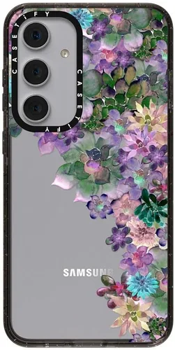 Vista 93 de CASETiFY Funda de impacto para Galaxy S22+ - Adhesivo Aries Moross, color negro transparente