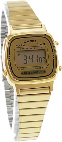 Vista 2 de Casio LA-670WG-9D Reloj digital de acero dorado para mujer